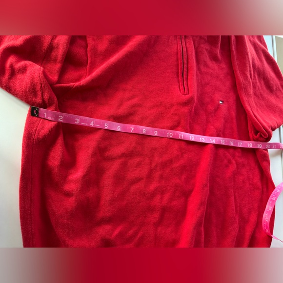 Tommy Hilfiger Men's Vibrant Red Zip-Up Sweater - Picture 4 of 8